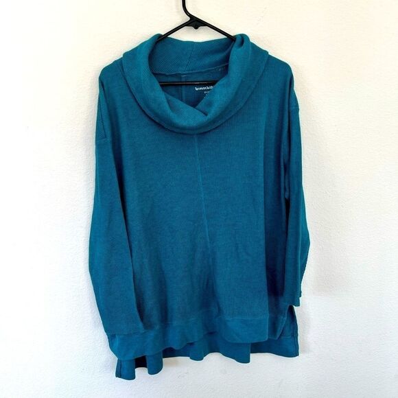 Woman Within Turquoise Teal Cowlneck Sweater Plus Size 1X - Picture 1 of 5